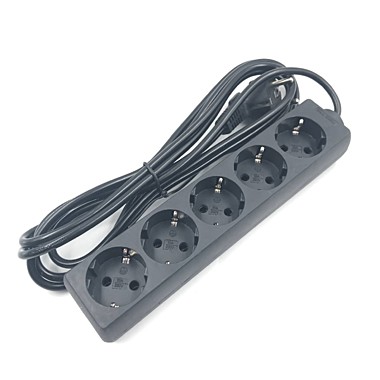 Удлинитель ExeGate ECE-5-3B 5 евророзетки с заземлением, 3м, черный